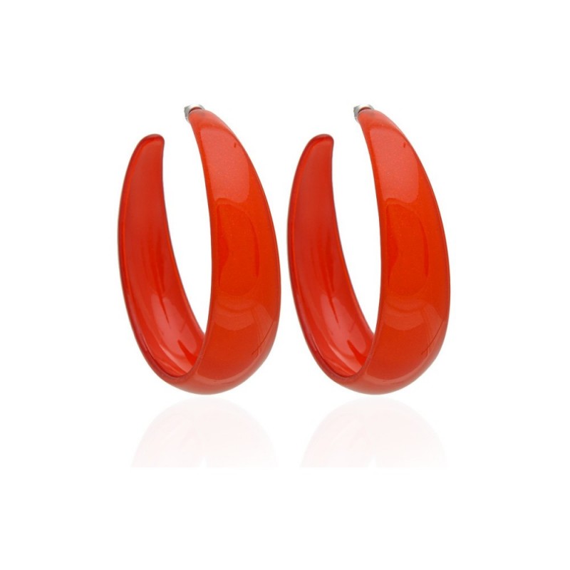 Серьги кольцо ø6см с блестками (2795) вариант 02