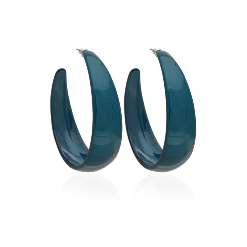 Серьги кольцо ø6см с блестками (2795) вариант 03