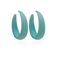 Серьги кольцо ø6см с блестками (2795) вариант 04