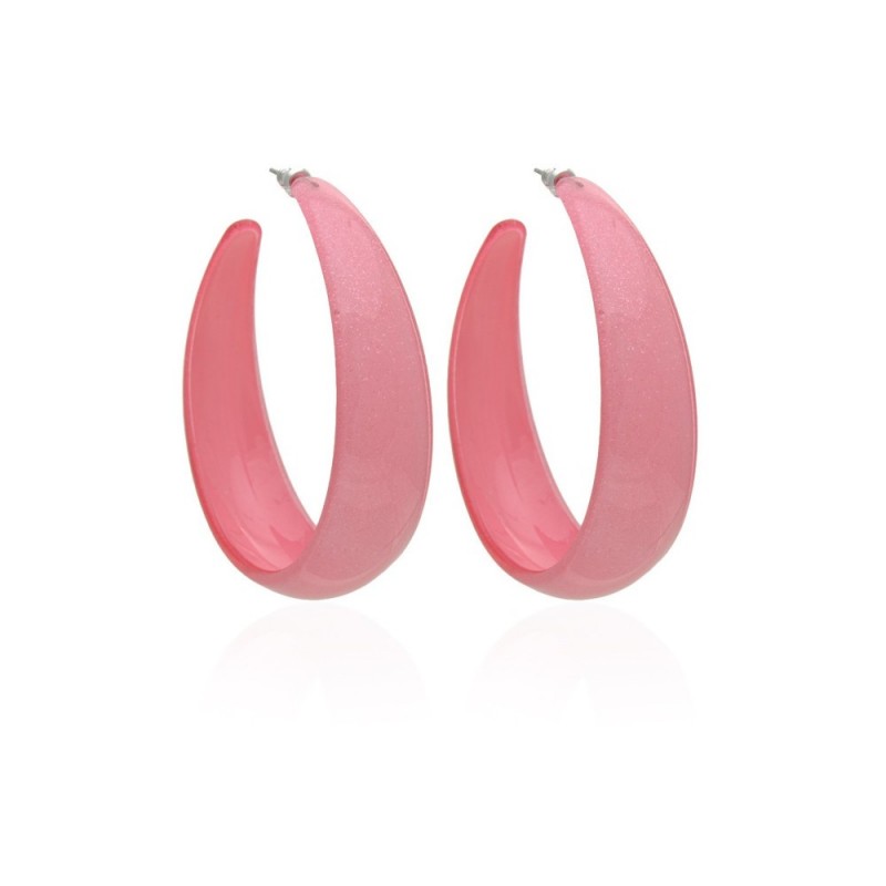 Серьги кольцо ø6см с блестками (2795) вариант 05