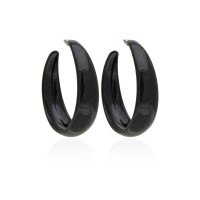 Серьги кольцо ø6см с блестками (2795) вариант 07