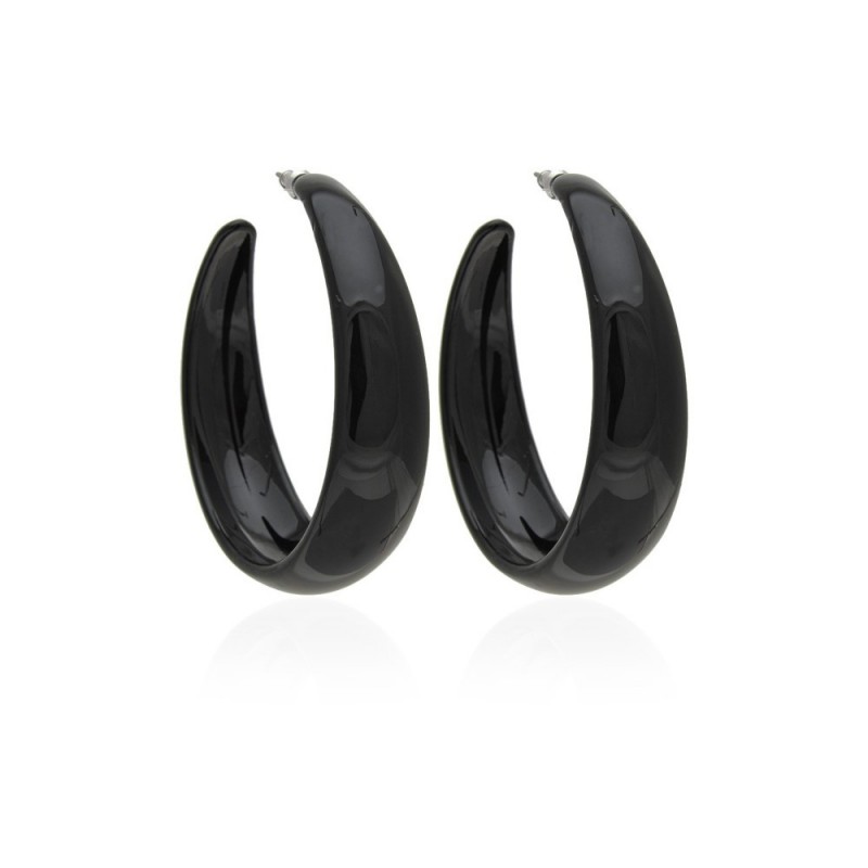 Серьги кольцо ø6см с блестками (2795) вариант 07