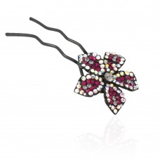 Шпилька для волос металлическая с украшениями из страз (1843) вариант 03