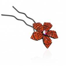 Шпилька для волос металлическая с украшениями из страз (1843) вариант 06