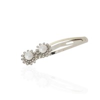 Заколка-хлопушка для волос со стразами 7см (13915) вариант 01