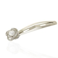 Заколка-хлопушка для волос со стразами 7см (13951) вариант 01