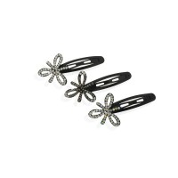 Заколка-хлопушка для волос со стразами 5.7см (9458) вариант упаковка 6шт