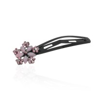 Заколка-хлопушка для волос со стразами 7.2см (10305) вариант 06