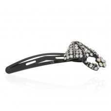 Заколка-хлопушка для волос со стразами 7.6см (10682) вариант 01