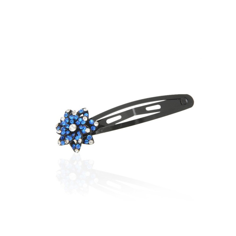 Заколка-хлопушка для волос со стразами (14713) вариант 05