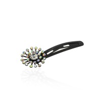 Заколка-хлопушка для волос со стразами 6см (2457) вариант 01