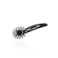 Заколка-хлопушка для волос со стразами 6см (2457) вариант 08