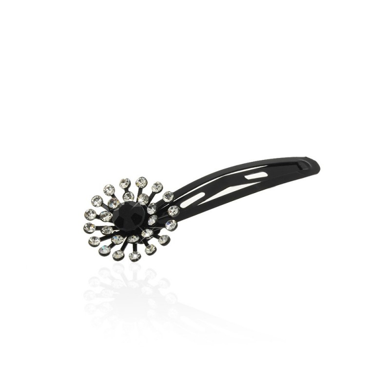 Заколка-хлопушка для волос со стразами 6см (2457) вариант 08