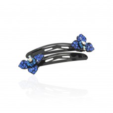 Пара заколок-хлопушек для волос со стразами 5.4см 2шт (3290) вариант 05