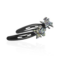 Пара заколок-хлопушек для волос со стразами 5.6см 2шт (3291) вариант 01