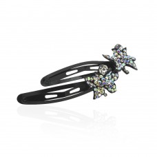 Пара заколок-хлопушек для волос со стразами 5.6см 2шт (3291) вариант 01