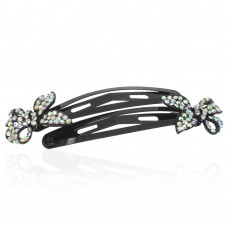 Пара заколок-хлопушек для волос со стразами 6.2см 2шт (3573) вариант 02