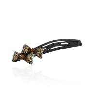 Заколка-хлопушка для волос со стразами 7.3см (3884)