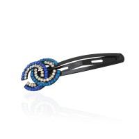 Заколка-хлопушка для волос со стразами 7см (11568) вариант 12