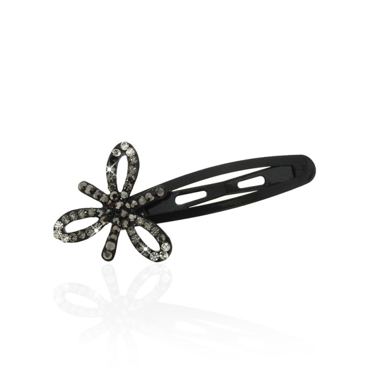 Заколка-хлопушка для волос со стразами 5.7см (9458) вариант 02