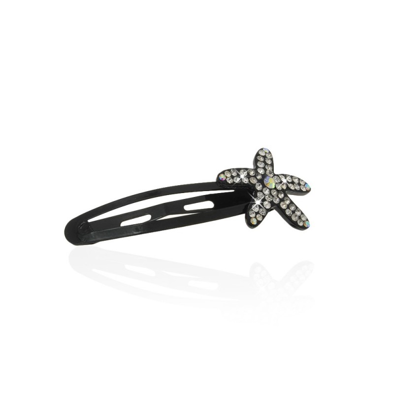 Заколка-хлопушка для волос со стразами 5.3см (9459) вариант 01