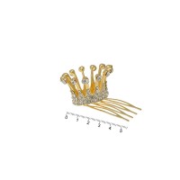 Заколка гребень с коронкой 5см (13345) вариант 02