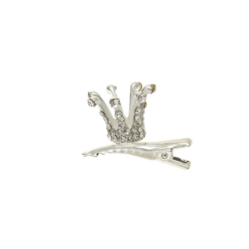 Заколка уточка с короной металлическая 3.5см (14057) вариант 01