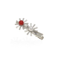 Заколка-уточка для волос со стразами (13340) вариант 03