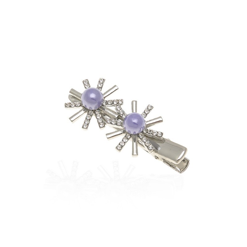 Заколка-уточка для волос со стразами (13340) вариант 07