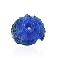 Заколка уточка/брошка с тканевым цветком (3511) вариант 01