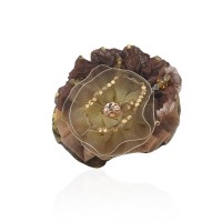 Заколка уточка/брошка с тканевым цветком (3511) вариант 04