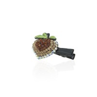 Заколка-уточка для волос со стразами (3902) вариант 09