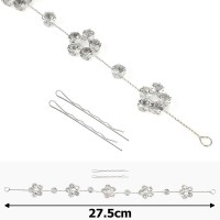 Украшение-веточка для волос серебристая (15461)