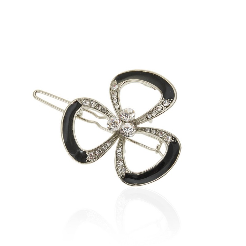 Заколка-защёлка со стразами 5.2см (13934) вариант 01