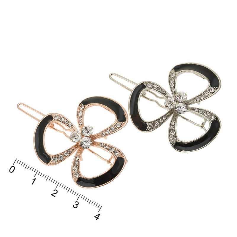 Заколка-защёлка со стразами 5.2см (13934) вариант упаковка 12шт