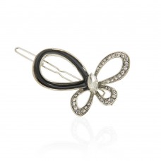 Заколка-защёлка со стразами 5.7см (13936) вариант 01