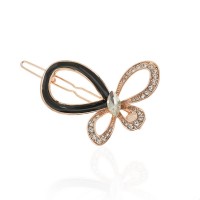 Заколка-защёлка со стразами 5.7см (13936) вариант 02