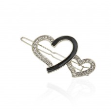 Заколка-защёлка со стразами 5.8см (13937) вариант 01