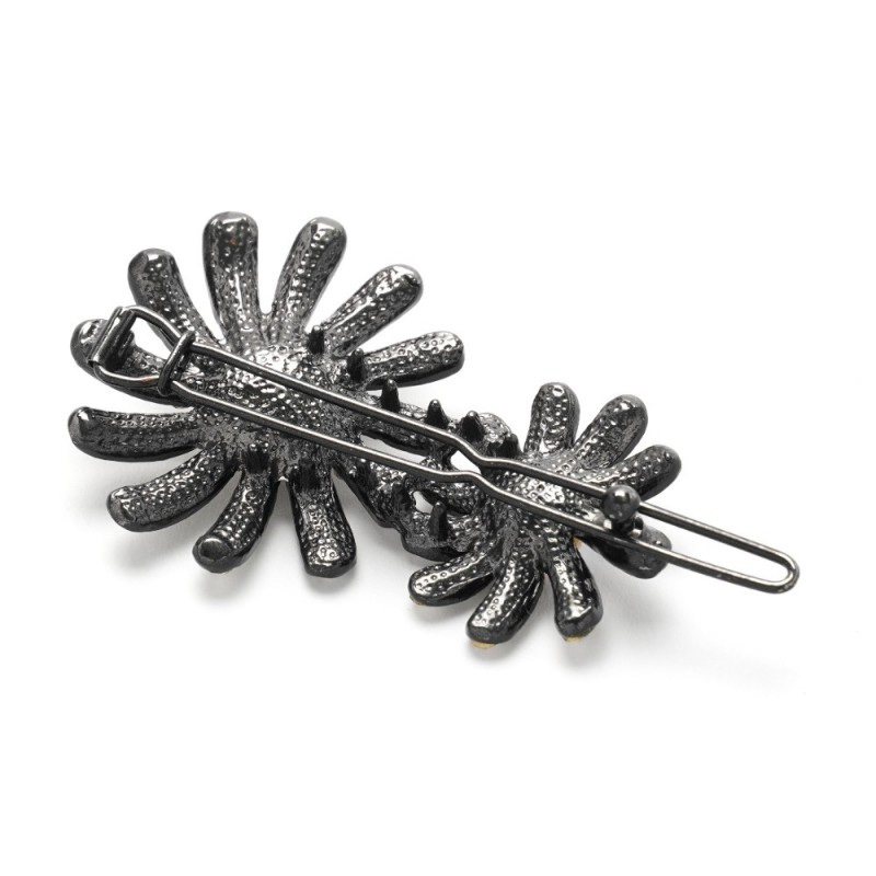 Заколка-защёлка со стразами 5.8см (2473) вариант 03