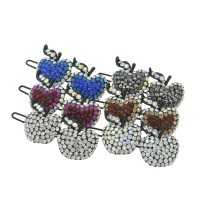 Заколка-защёлка со стразами 4.3см (11889) вариант упаковка 6шт