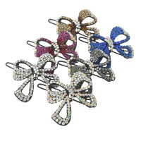 Заколка-защёлка со стразами 4.3см (3948) вариант упаковка 6шт