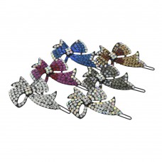 Заколка-защёлка со стразами 6.5см (11897) вариант упаковка 6шт
