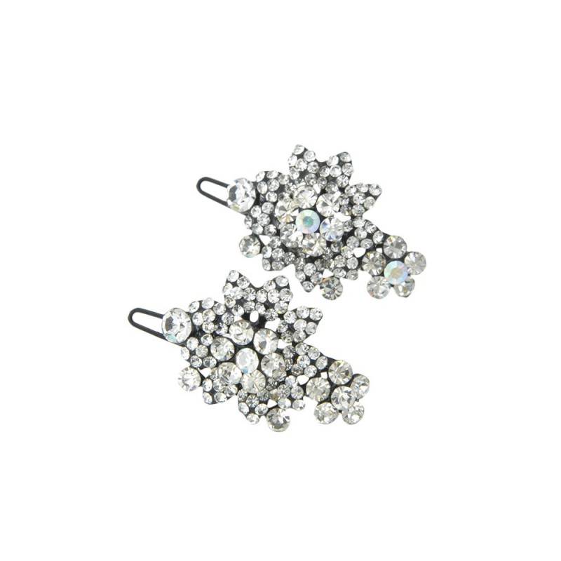 Заколка-защёлка со стразами 3.8см (8353) вариант упаковка 6шт