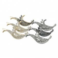 Заколка-защёлка со стразами 6.3см (9150) вариант упаковка 6шт