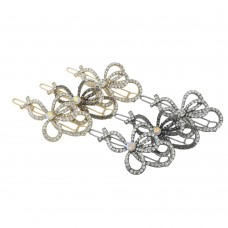 Заколка-защёлка со стразами 5.2см (9361) вариант упаковка 6шт