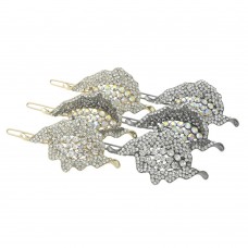 Заколка-защёлка со стразами 6см (9362) вариант упаковка 6шт