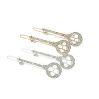 Заколка-защёлка со стразами 5.7см (9365) вариант упаковка 12шт