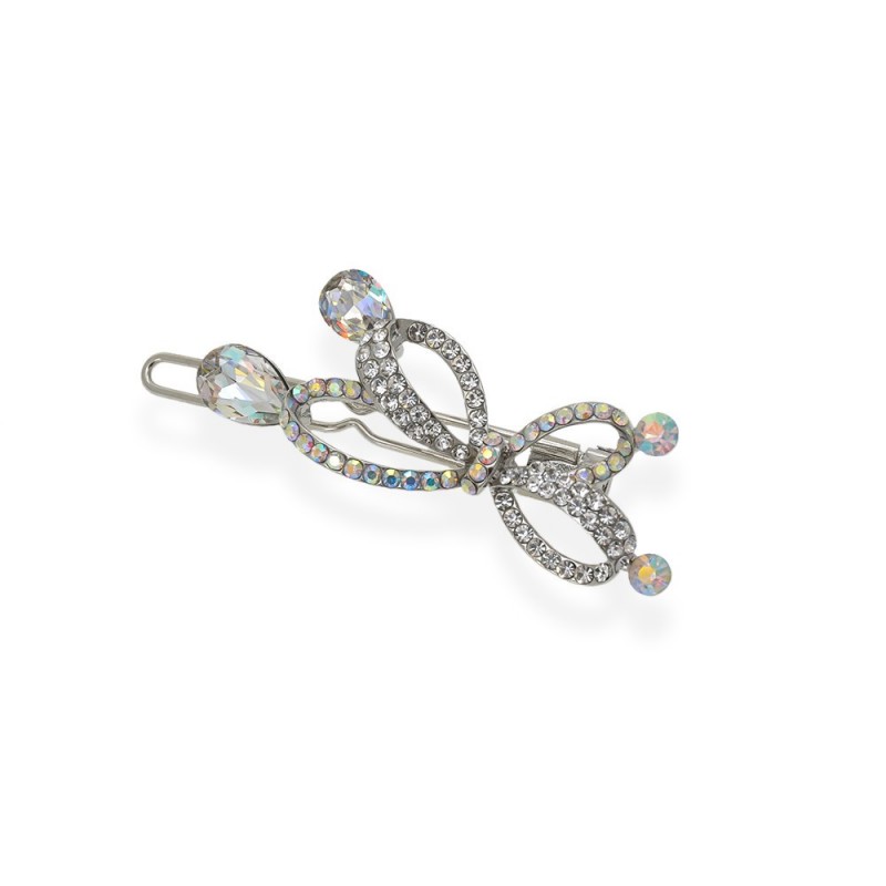 Заколка-защёлка со стразами 5.8см (14190) вариант 01