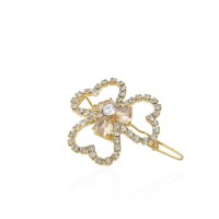 Заколка-защёлка цветок со стразами 4.5см (2399) вариант 01