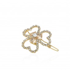 Заколка-защёлка цветок со стразами 4.5см (2399) вариант 01